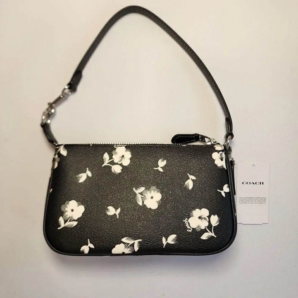 COACH CP476 Nolita 19 Signature Canvas & Leather Bag Silver/Black Multi - Picture 3 of 4